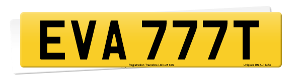 Registration number EVA 777T